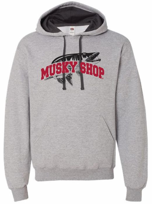 Рыболовная рубашка Musky Shop Fruit Of The Loom Grey Hoodie