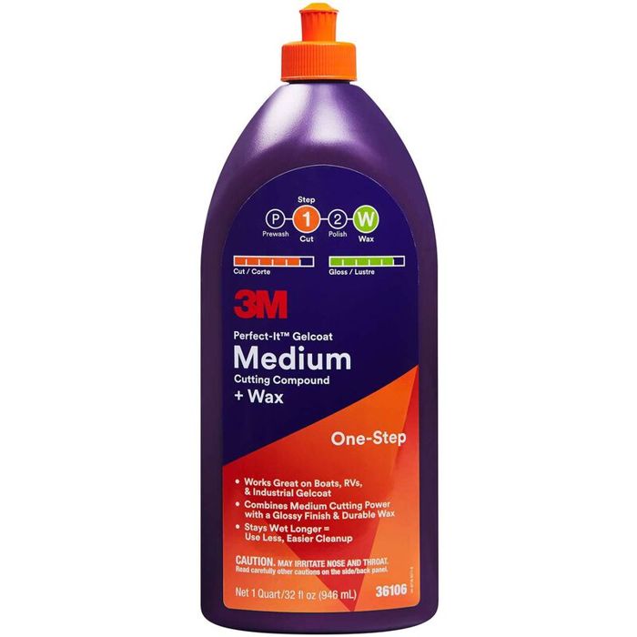 Средство для лодки 3M Perfect-It Gelcoat Medium Cutting Compound + Wax