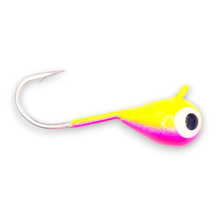Зимняя приманка Kenders Outdoors CHARTREUSE PINK BRIGHT UV TUNGSTEN JIG