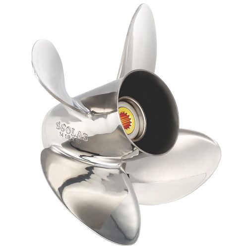 Гребной винт Solas HR Titan 4-Blade Prop, Pressed Rubber Hub / SS, 14 dia x 20, RH