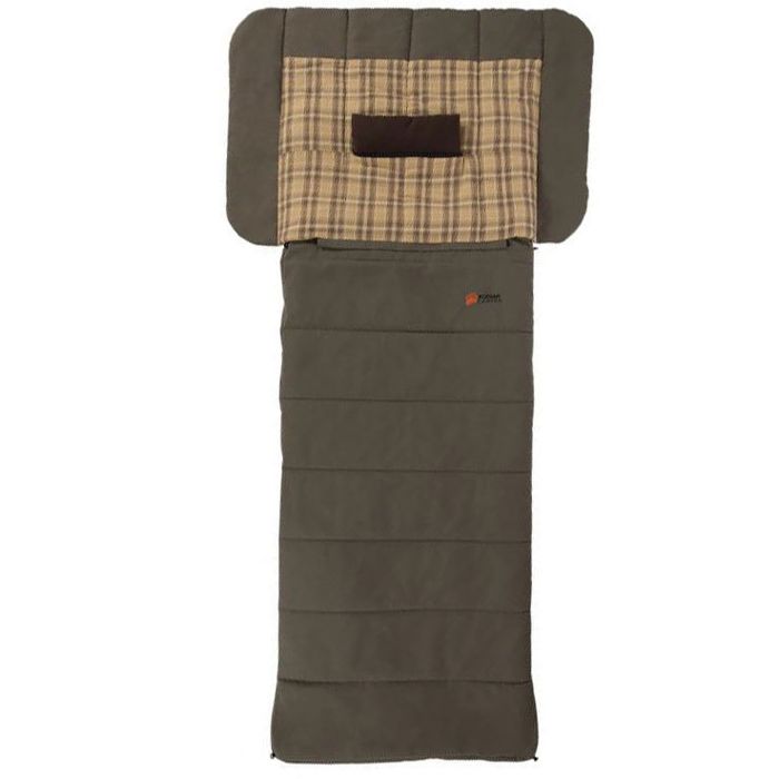 Спальник или коврик Kodiak Canvas Z XLT Top 20F Degree Long Rectangular Sleeping Bag - Bro