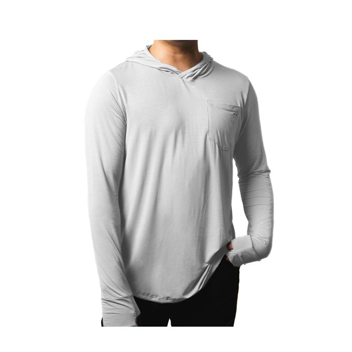 Рыболовная рубашка Hatch Outdoors, INC Bamboo Sun Hoodie, Grey