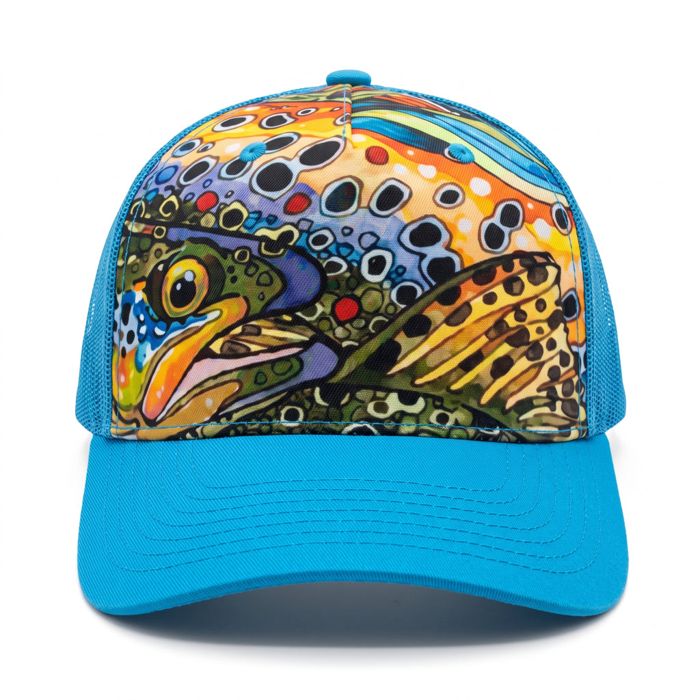 Головной убор Fishe Wear Vibrant Trout Skin Art Mesh Back Trucker Hat