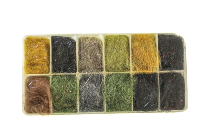 Материал для вязания мушек Hareline Fly Fish Food's Bruiser Blend Dark - Multi Color Assor