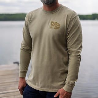 Рыболовная рубашка ATS St Croix Khaki Comfort Colors Long Sleeve