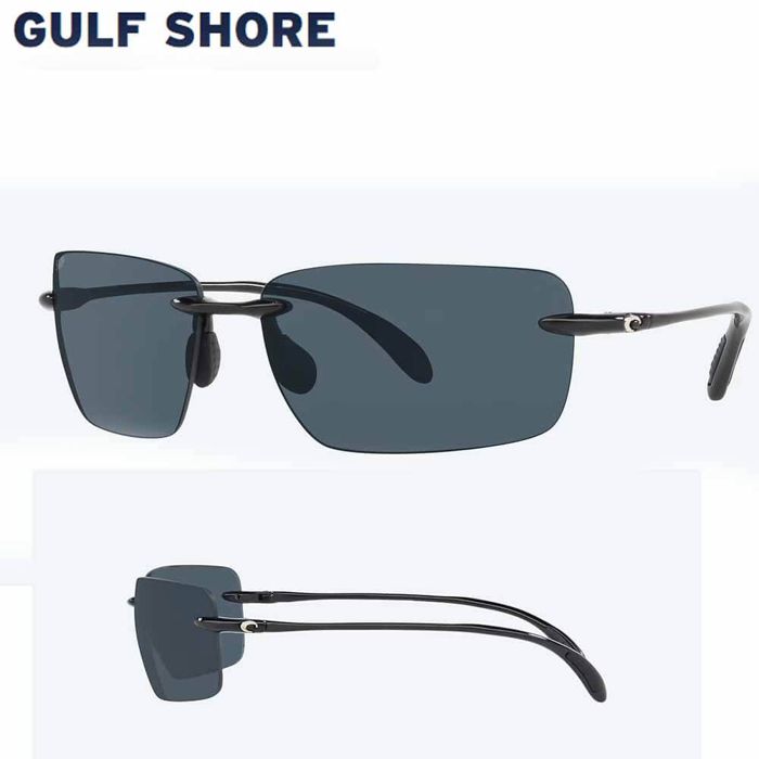 Поляризационные очки Costa Gulf Shore Black Frame Sunglasses - 580P GRAY