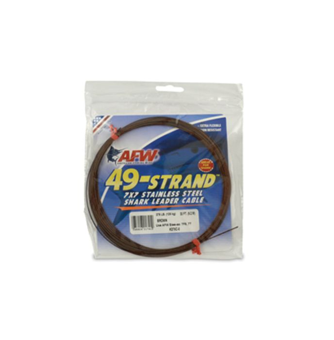 Кабель для электроники AFW 49-Strand Stainless Steel Shark Cable Leader (30 ft Coils)