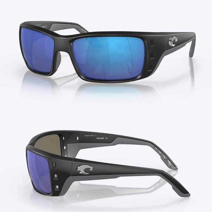 Поляризационные очки Permit Black Frame Costa Sunglasses - 580G BLUE MIRROR