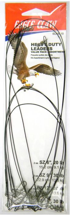 Поводковый материал Eagle Claw Steel Leaders 10-Pack