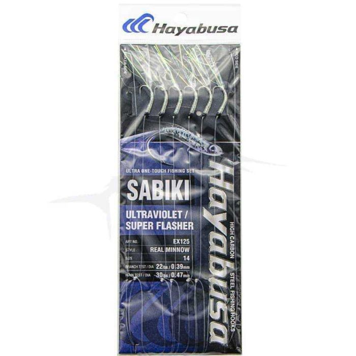 Зимний эхолот Hayabusa Ultraviolet Super Flasher Sabiki Rig EX125