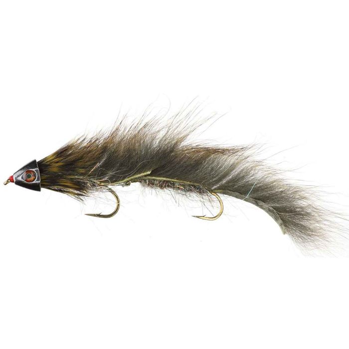 Мушки RoundRocks Olive Squirrel Bait Streamer Fly - Size 10