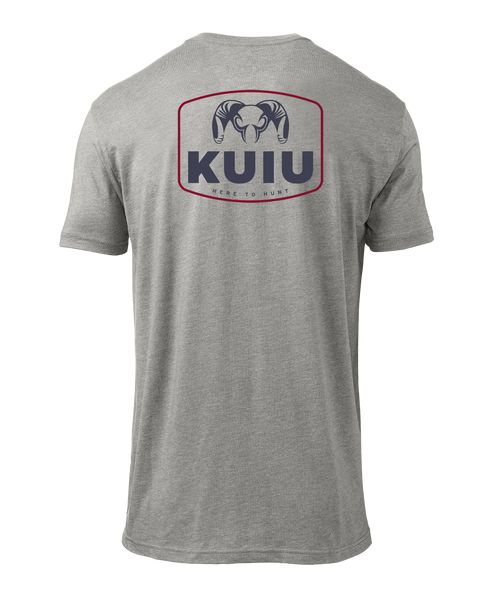 Рыболовная рубашка KUIU Here to Hunt Patch T-Shirt | Heather Grey