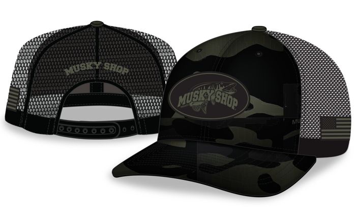 Головной убор Musky Shop Black Camo US Flag Mesh Cap