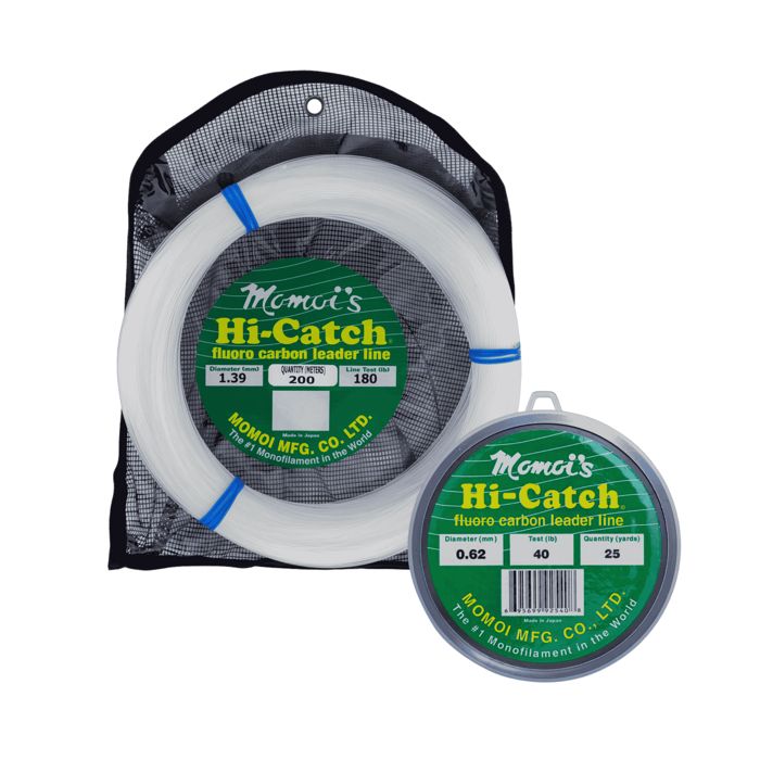 Поводковый материал Momoi Hi-Catch Fluorocarbon Leader - 50 Yards / 40LB / Clear