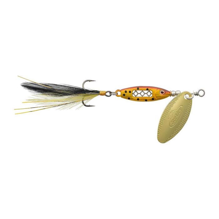 Блесна-вертушка Berkley Dough Rider Minnow Inline Spinner - Metallic Brown Trout, 1/16oz,