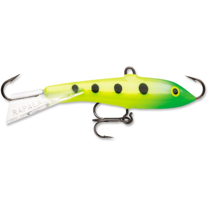 Зимняя приманка Rapala Jigging Rap Ice Fishing Lure - Glow Slimy Lime, 3/16oz, 1-1/2in