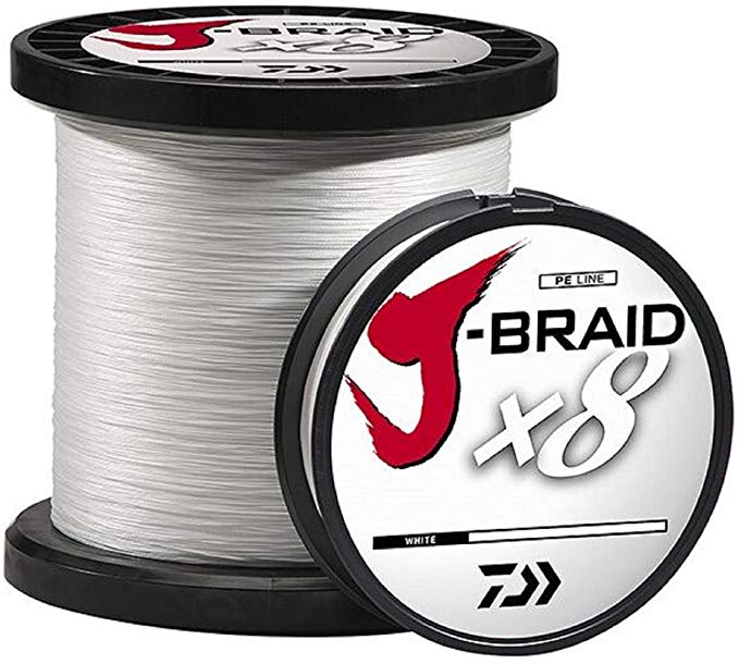 Плетёный шнур Daiwa J-Braid X8 3300YDS White Braided Line - 65LB