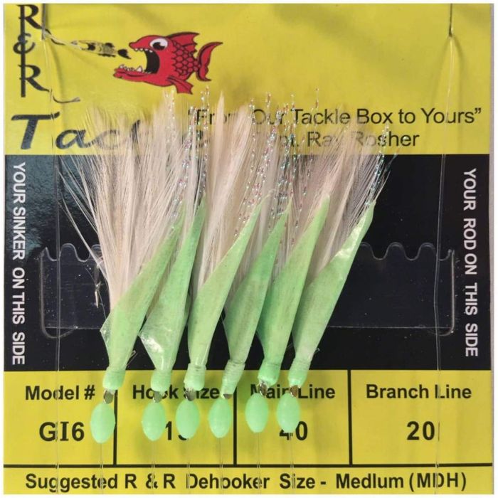 Готовая оснастка R&R Tackle Tournament Grade Fluorocarbon Large Bait Sabiki Rigs