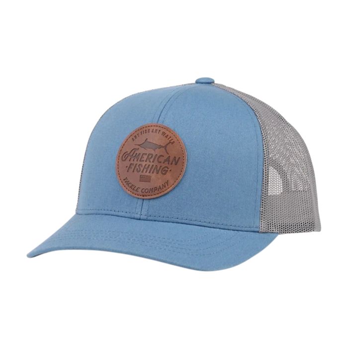 Головной убор AFTCO Lemonade Leather Patch Trucker Hat - Slate Blue